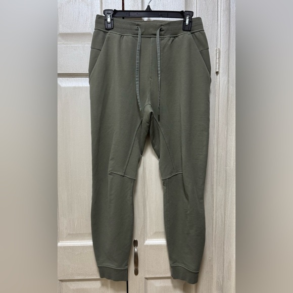 Lululemon Men’s S Joggers Drawstring Stretch Sweat Pants Olive Green - Picture 1 of 11